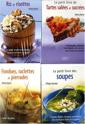 Le petit coffret Cuisine d'hiver !: Pack en 4 volumes : Fondues, raclettes et pierrades ; Tartes salées et sucrées ; Riz et risottos ; Le petit livre des soupes