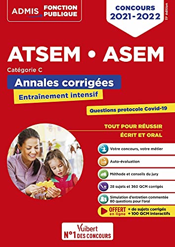 Concours ATSEM et ASEM - Catégorie C - Annales corrigées: Agent (territorial) spécialisé des écoles maternelles - 2021-2022