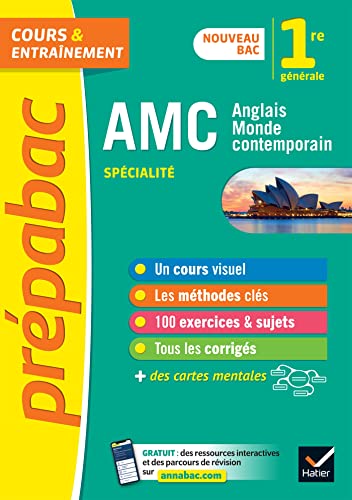 Prépabac AMC (Anglais monde contemporain) 1re générale (spécialité): nouveau programme de Première