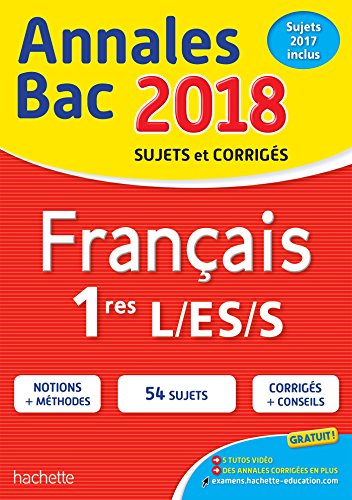 Annales Bac 2018 Français 1ères
