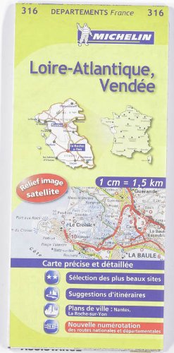 Carte départements Loire-Atlantique, Vendée