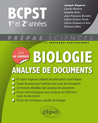 Biologie analyse de documents BCPST 1re et 2e années