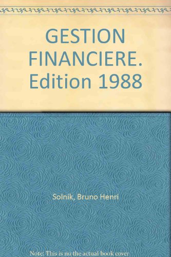 GESTION FINANCIERE. Edition 1988