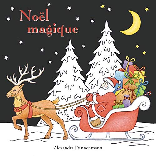 Noël magique: livre de coloriage anti-stress avec un fond noir pour faire ressortir les couleurs délicieusement lumineuses