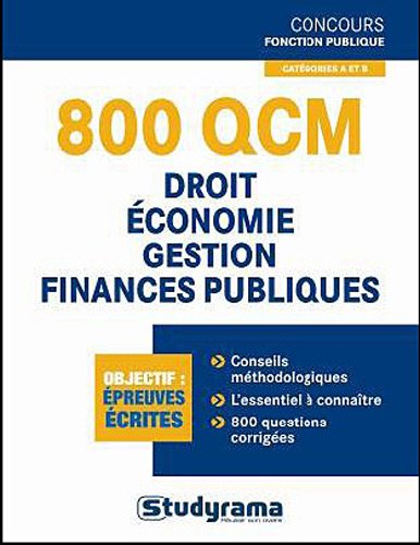 800 qcm institutions, droit, finances publiques, économie (a et b)