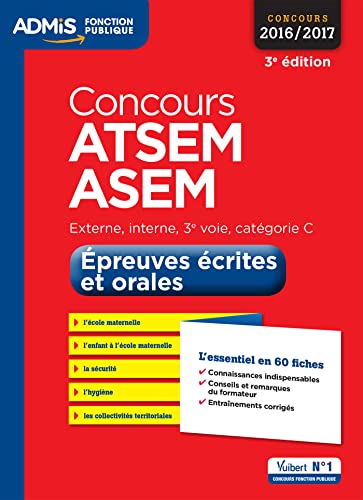 Concours ATSEM ASEM cat C Epreuves écrites et orales 3e edt 2016 2017