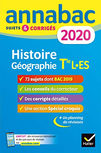Annales Annabac 2020 Histoire-Géographie Tle L, ES