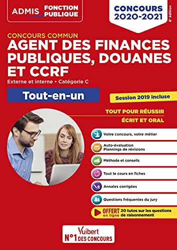 Concours commun Agent des finances publiques, douanes et CCRF - Catégorie C - Tout-en-un: Externe et interne - 2020-2021