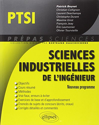 Sciences industrielles de l'ingénieur PTSI Programme 2013