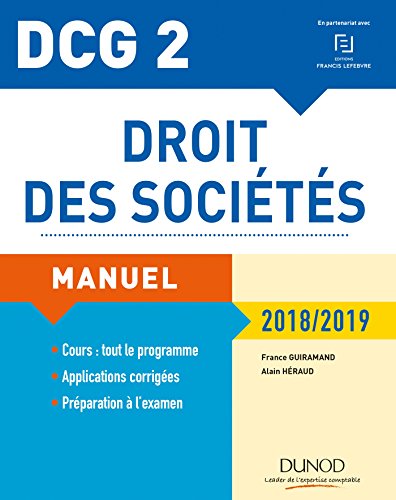 DCG 2 - Droit des sociétés 2018/2019 - Manuel