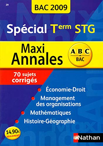 Maxi Annales spécial Tle STG