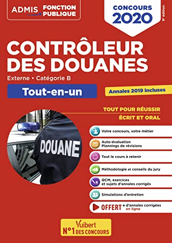 Concours Contrôleur des douanes - Catégorie B - Tout-en-un: DGDDI - Concours 2020