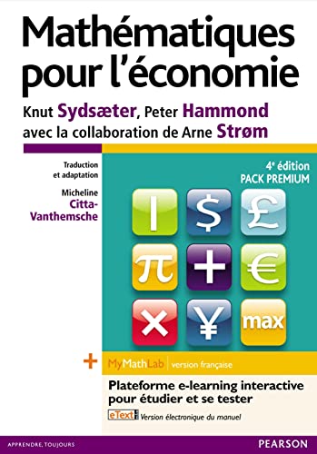 MATHEMATIQUES POUR L'ECONOMIE 4E. PACK PREMIUM FR (PAPERBOOK+ETEXT+IMML)