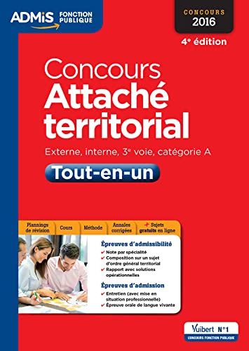 Concours Attaché territorial - Catégorie A - Tout-en-un: Concours 2016
