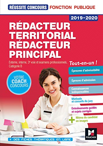 Réussite Concours - Rédacteur territorial/Rédacteur principal - 2019-2020 - Préparation complète