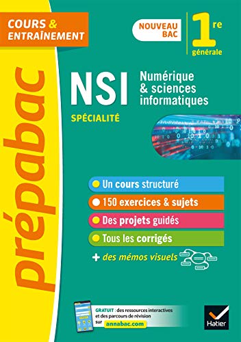 Prépabac NSI 1re générale (spécialité): nouveau programme de Première