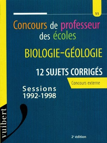 Biologie géologie : concours de professeur des écoles