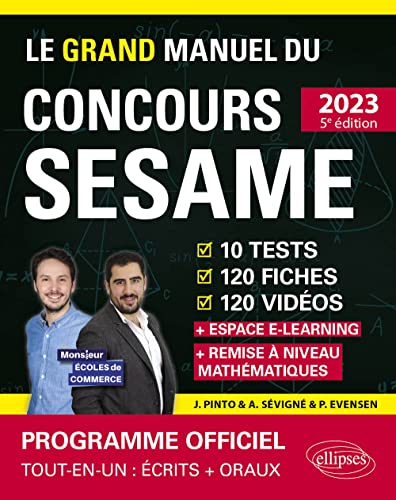 Le grand manuel du concours SESAME: 10 tests, 120 fiches, 120 vidéos, 1000 questions