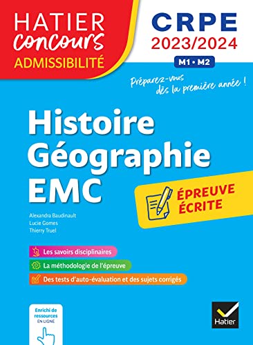 Histoire-Géographie-EMC- CRPE 2023-2024 - Epreuve écrite d'admissibilité