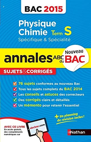 Annales ABC du BAC 2015 Physique - Chimie Term S spécifique et spécialité