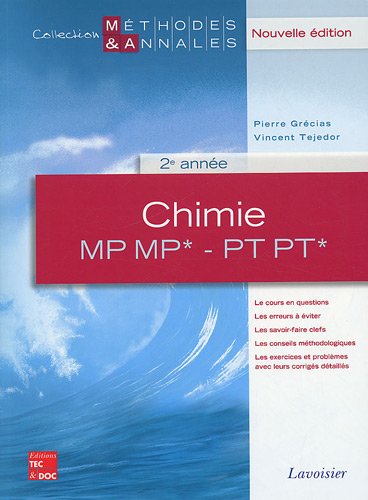 Chimie MP MP* - PT PT* 2e année