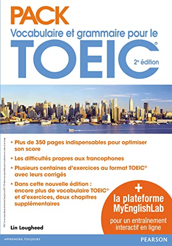 Pack Vocabulaire et grammaire pour le TOEIC 2e édition + la plateforme MyEnglishLab pour un entraînement interactif en ligne