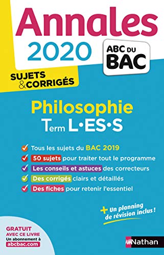 Annales ABC du Bac 2020 Philosophie Term L-ES-S