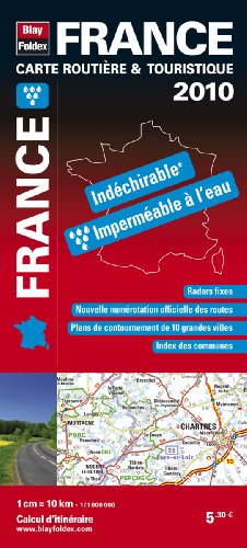 France : Carte routière & touristique indéchirable 1/1 000 000