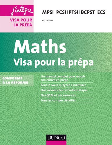 Maths - Visa pour la prépa - 3e éd. - MPSI-PCSI-PTSI-BCPST-ECS: MPSI-PCSI-PTSI-BCPST-ECS