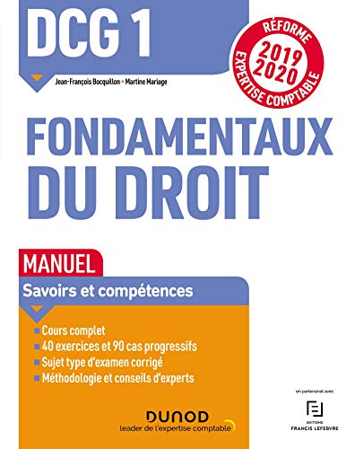 DCG 1 Fondamentaux du droit - Manuel - Réforme 2019/2020: Réforme Expertise comptable 2019-2020 (2019-2020)