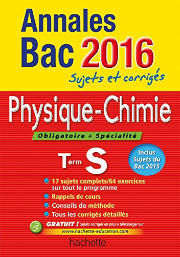 Annales 2016 Physique-Chimie Ts