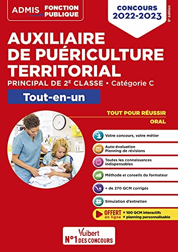Concours Auxiliaire de puériculture territorial - Catégorie C - Tout-en-un: Concours 2022-2023