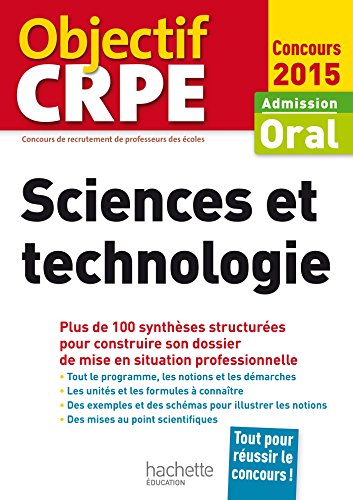 CRPE en fiches : Sciences et technologie - 2015