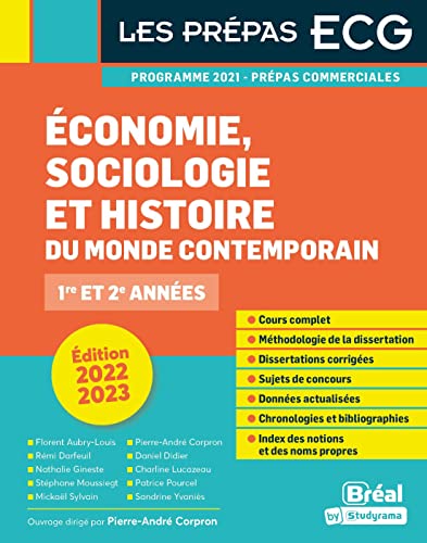 Économie, sociologie et histoire du monde contemporain: 1re et 2e années