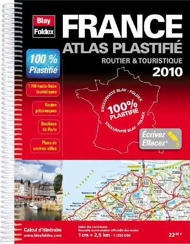 France : Atlas plastifié routier & touristique 1/250 000